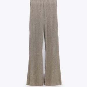 Zara high waisted knit palazzo pants